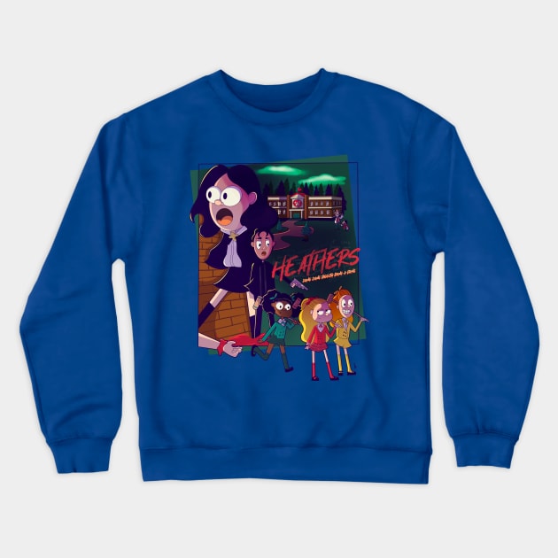 Heathers as a Cartoon Crewneck Sweatshirt by themunchkinboutique